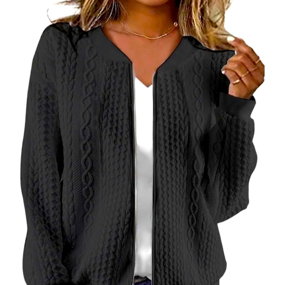Zip Up  Casual Outfits Cardigan Outerwear Trendy Winter Jackets Coat